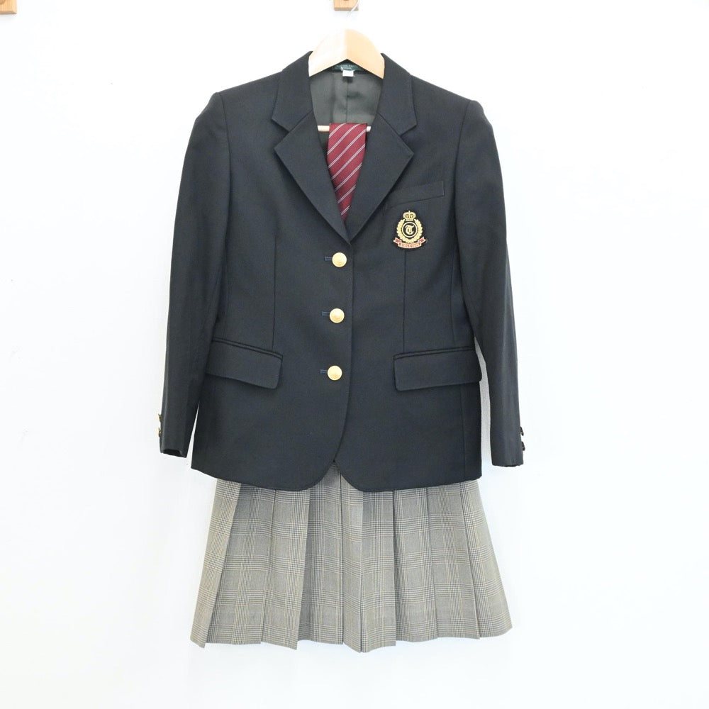【中古】東京都 東洋高等学校 女子制服 6点（ブレザー・スカート）sf005967