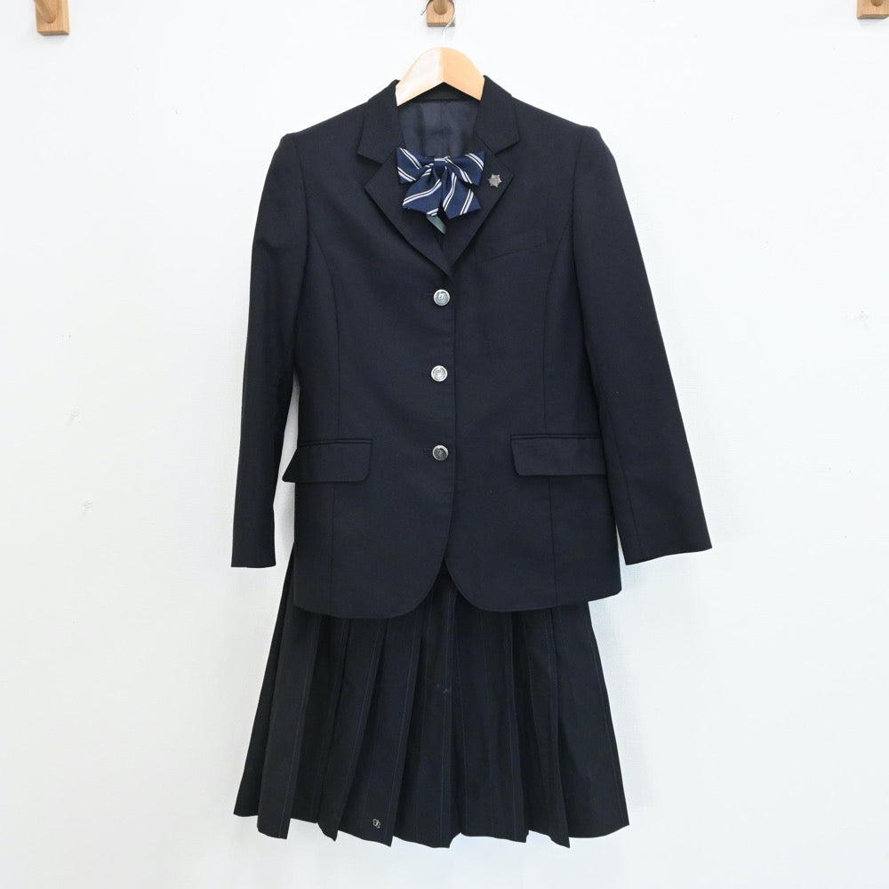 【中古】茨城県 取手松陽高等学校 女子制服 5点（ブレザー・ニット・スカート）sf005973