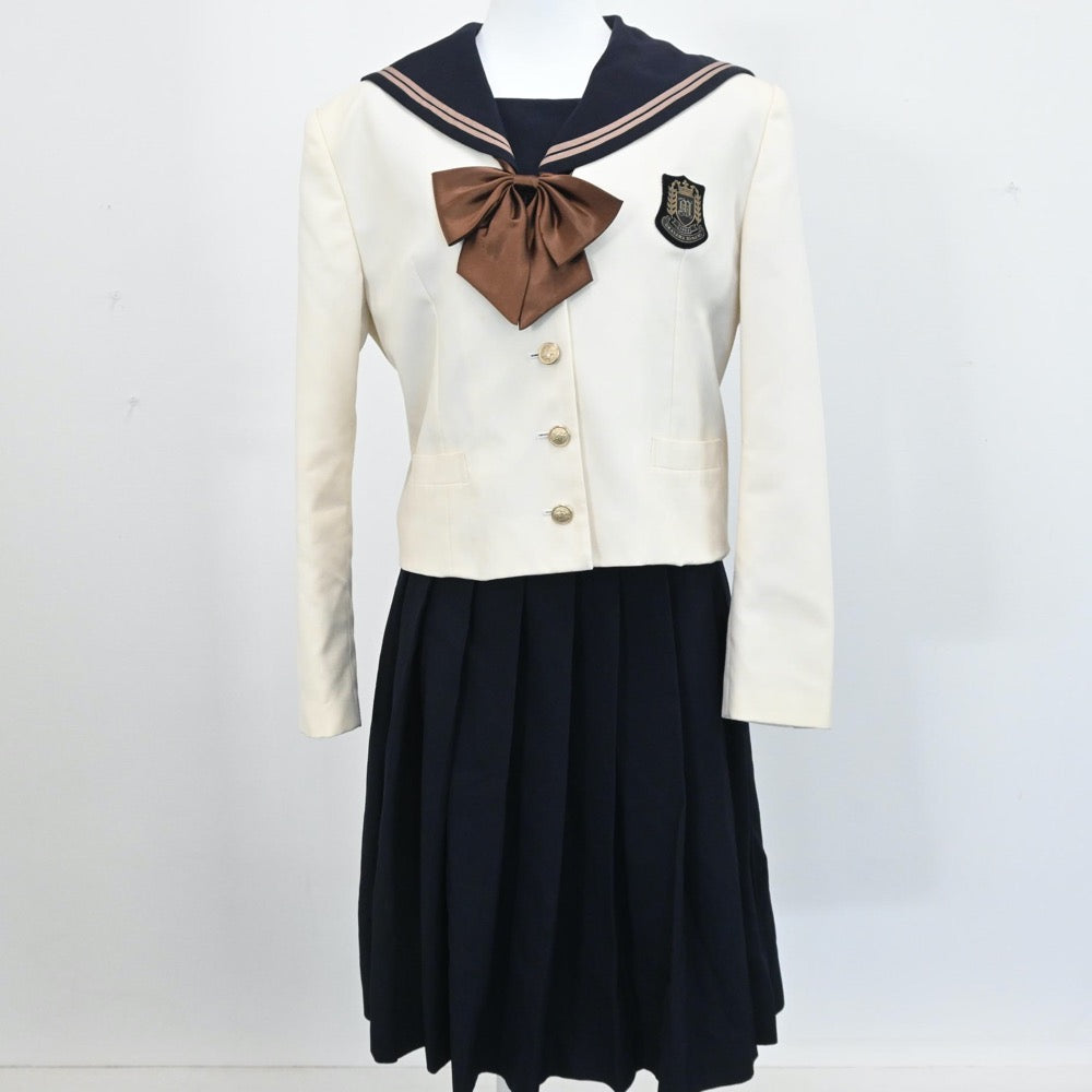 【中古】岡山県 岡山南高等学校 女子制服 4点（ブレザー・セーラー服・スカート）sf005989