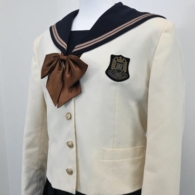 【中古】岡山県 岡山南高等学校 女子制服 4点（ブレザー・セーラー服・スカート）sf005989