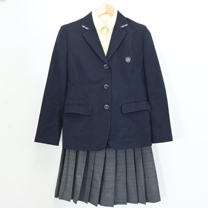 【中古】大阪府 槻の木高等学校 女子制服 5点（ブレザー・ニット・シャツ・スカート）sf005992