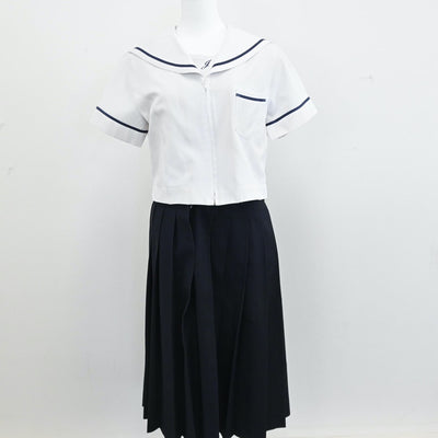 【中古】福岡県 福岡工業大学附属城東高等学校 女子制服 3点（セーラー服・スカート）sf006035