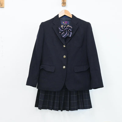 【中古】東京都 中央大学高校 女子制服 5点（ブレザー・スカート）sf006046