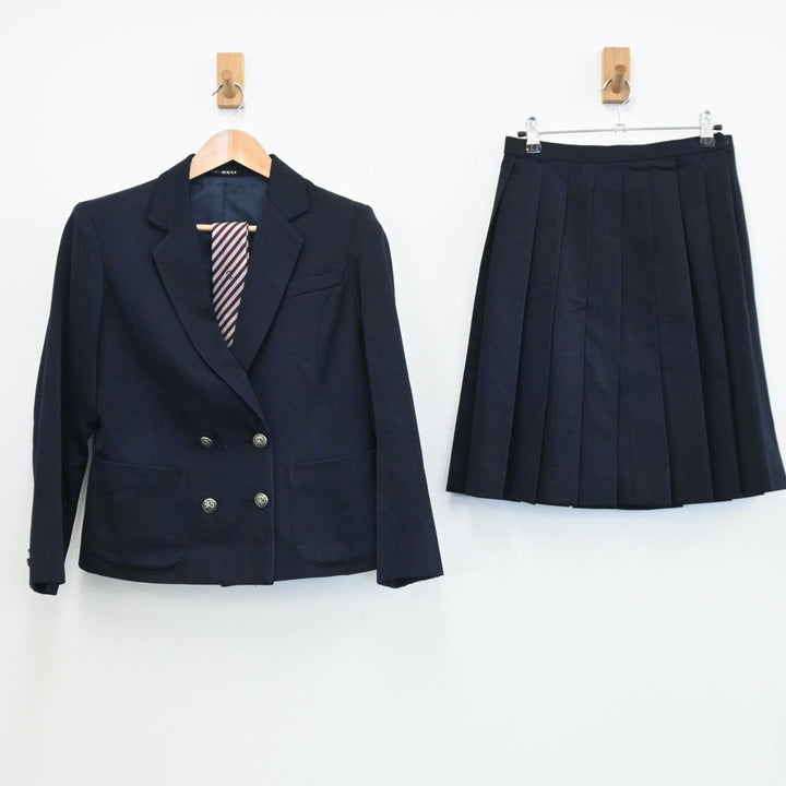 【中古】長崎県 長崎西陵高校 女子制服 3点（ブレザー・スカート）sf006048