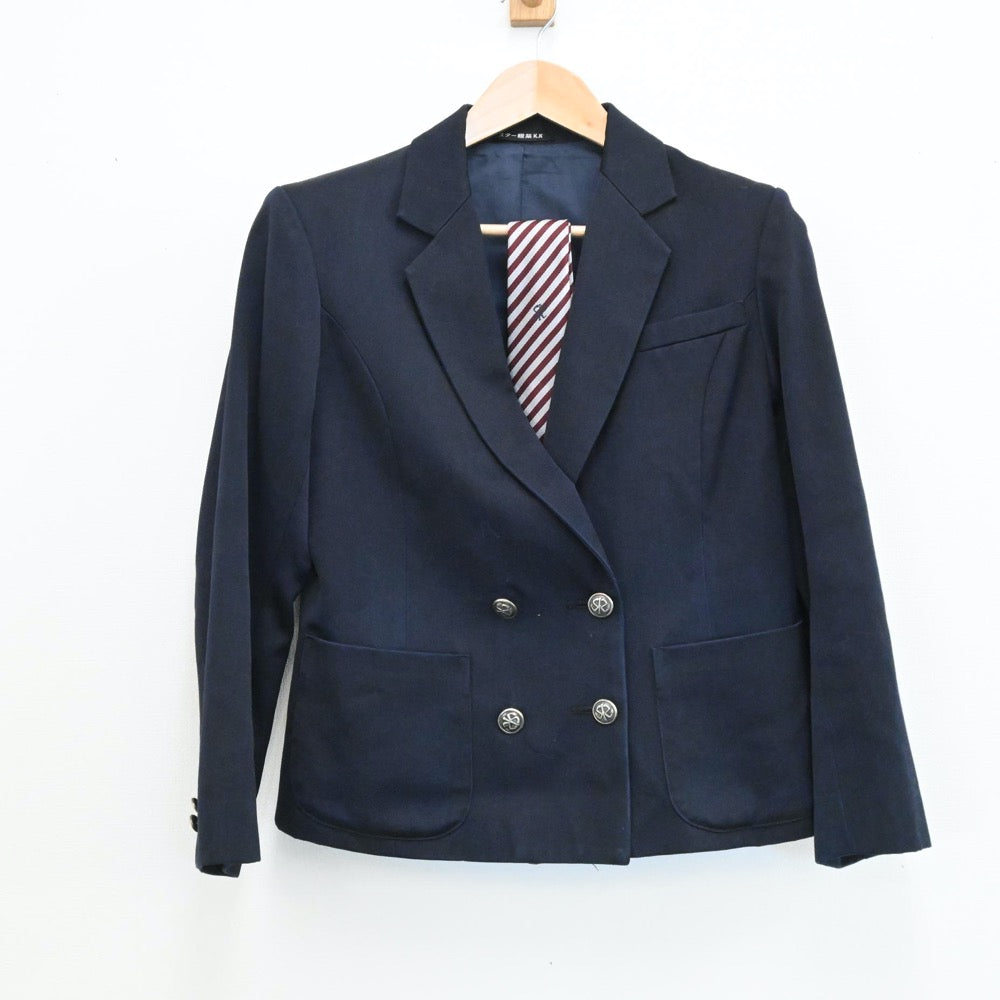 【中古】長崎県 長崎西陵高校 女子制服 3点（ブレザー・スカート）sf006048