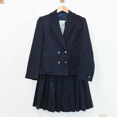 【中古】長崎県 長崎西陵高校 女子制服 3点（ブレザー・スカート）sf006049