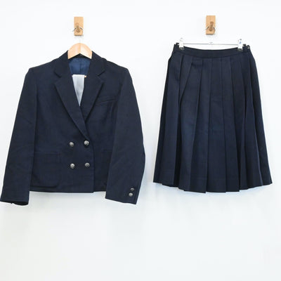 【中古】長崎県 長崎西陵高校 女子制服 3点（ブレザー・スカート）sf006049