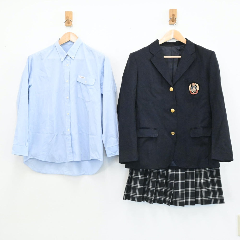 【中古】岡山県 西大寺高校 女子制服 3点（ブレザー・シャツ・スカート）sf006059