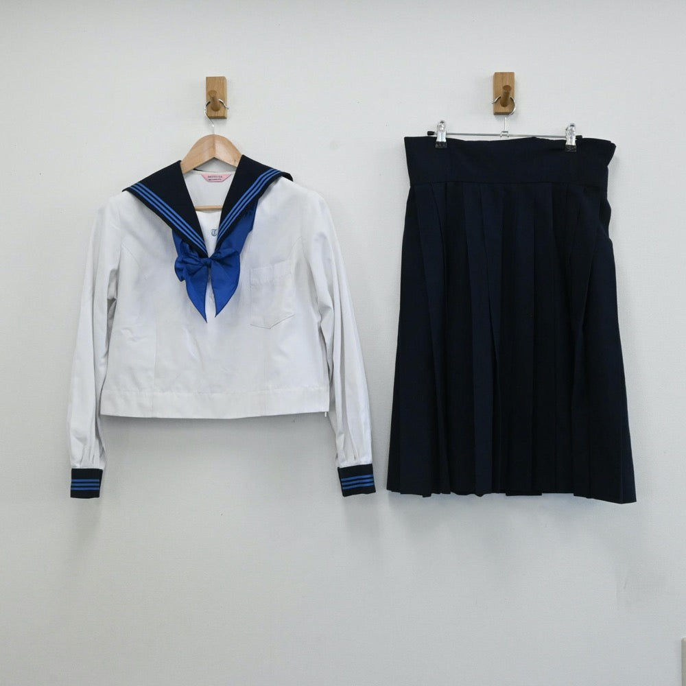 【中古】熊本県 東稜高等学校 女子制服 5点（セーラー服・スカート）sf006137