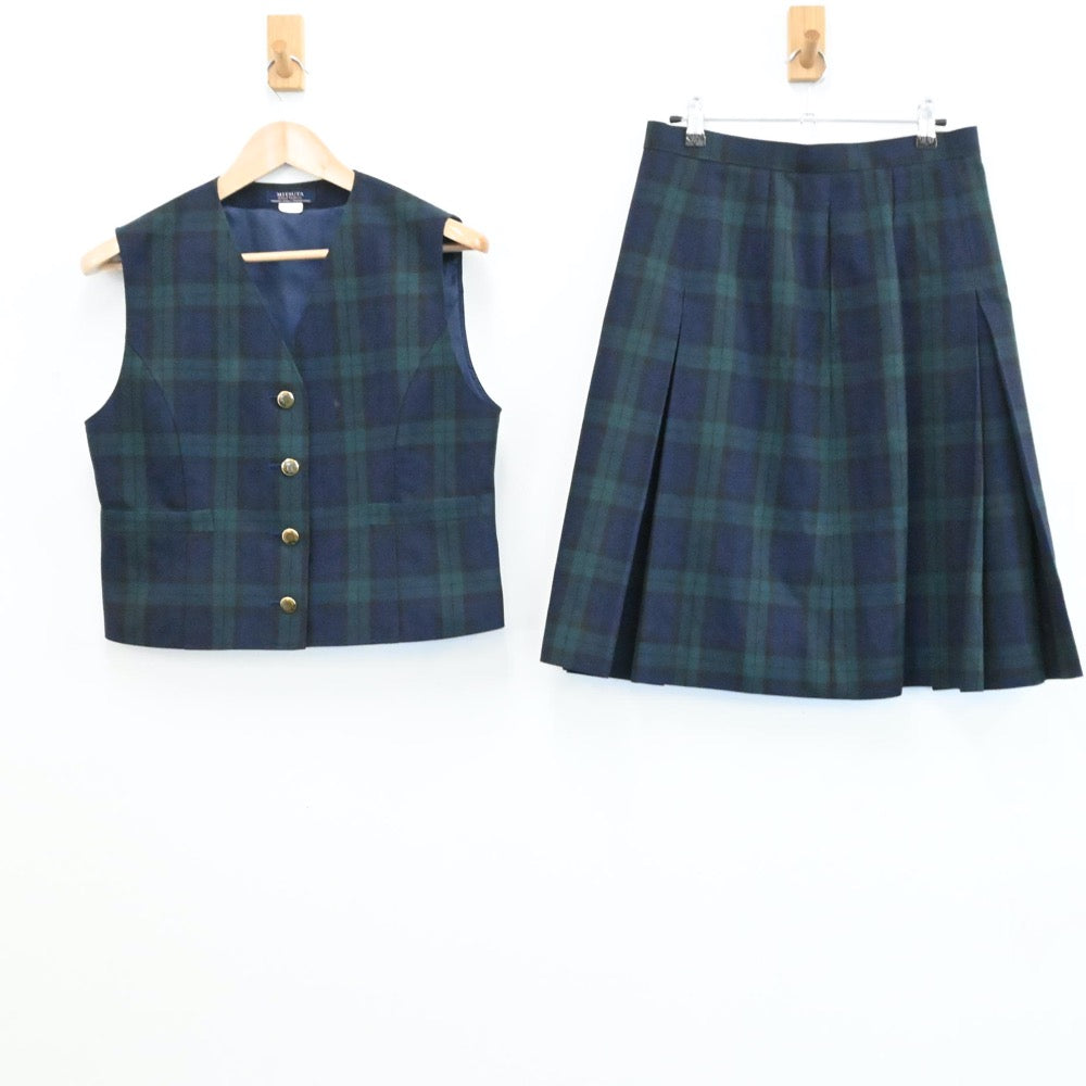 【中古】熊本県 東稜高等学校 女子制服 4点（ブレザー・ベスト・スカート）sf006138