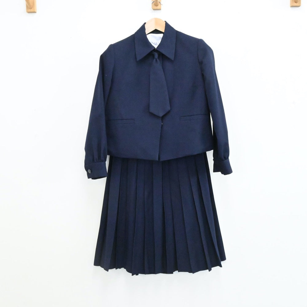 【中古】岩手県 盛岡第二高等学校 女子制服 5点（ブレザー・スカート・ベスト・シャツ）sf006146