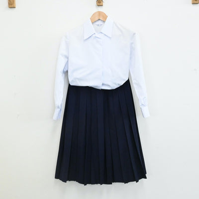 【中古】岩手県 盛岡第二高等学校 女子制服 5点（ブレザー・スカート・ベスト・シャツ）sf006146