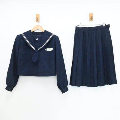 【中古】大分県 大分市立坂ノ市中学校 女子制服 3点（セーラー服・スカート・スカート）sf006174