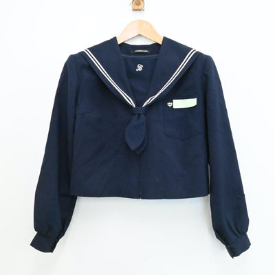 【中古】大分県 大分市立坂ノ市中学校 女子制服 3点（セーラー服・スカート・スカート）sf006174