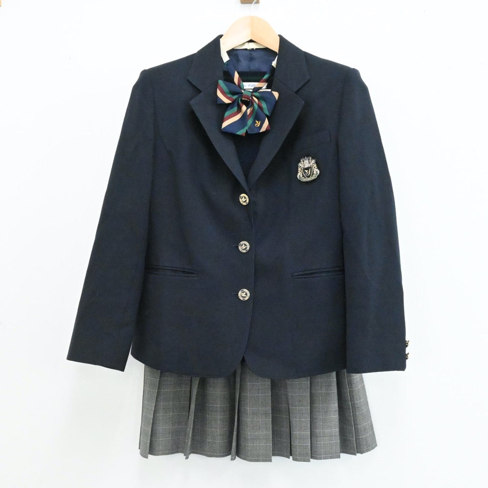 【中古】神奈川県 横浜創英高等学校 女子制服 5点（ブレザー・ニット・スカート）sf006202