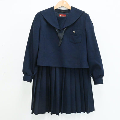 【中古】北海道 北海道小樽桜陽高等学校 女子制服 5点（セーラー服・セーラー服・シャツ・スカート）sf006205