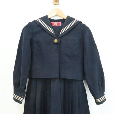 【中古】東京都 羽田中学校 女子制服 2点（セーラー服・ジャンパースカート）sf006261
