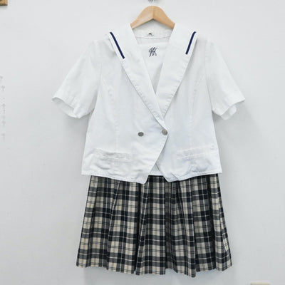 【中古】熊本県 秀岳館高校 女子制服 3点（セーラー服・シャツ・スカート）sf006269