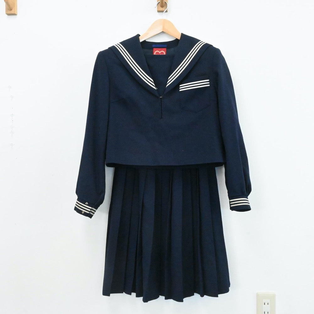 【中古】鳥取県 鳥取市立東中学校 女子制服 4点（セーラー服・ベスト・スカート）sf006279