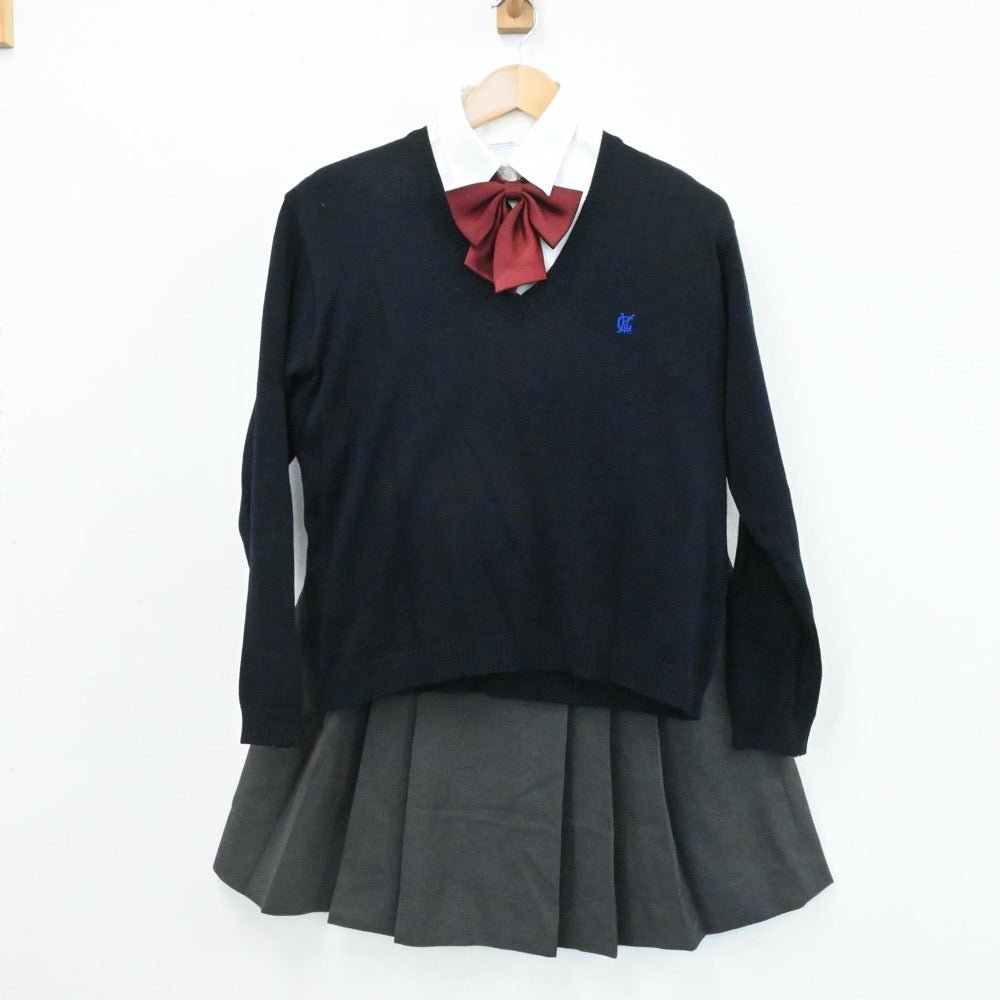 【中古】大阪府 関西学院高等部 女子制服 6点（ブレザー・シャツ・ニット・スカート）sf006281