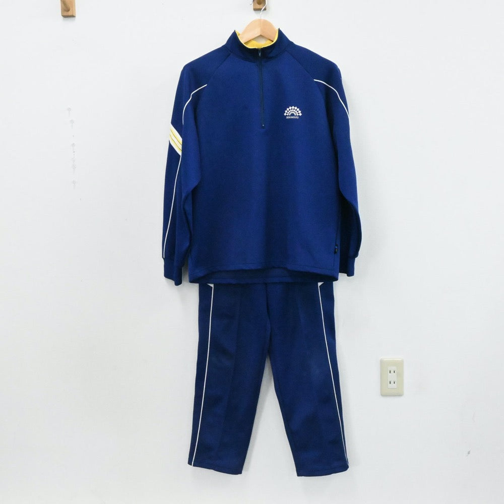 【中古】茨城県 青藍泰斗高等学校 男子制服 3点（ジャージ 上・ジャージ 下・体操服 下）sf006304