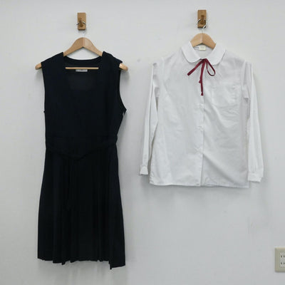 【中古】群馬県 館林市第四中学校 女子制服 3点（ブレザー・シャツ・ジャンパースカート）sf006306