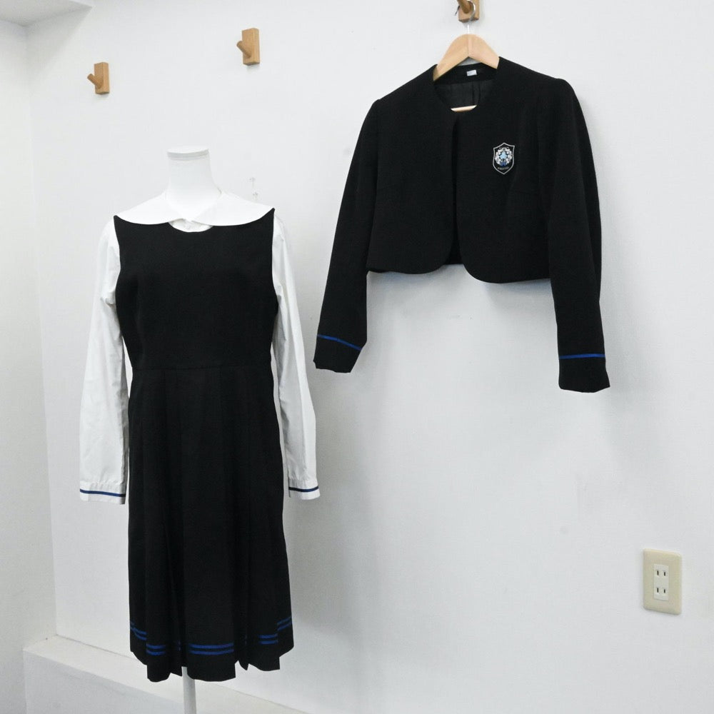 【中古】東京都 瀧野川女子学園高等学校 女子制服 5点（ブレザー・ジャンパースカート・シャツ）sf006323