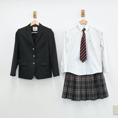 【中古】三重県 伊賀白鳳高校 女子制服 5点（ブレザー・シャツ・スカート）sf006325