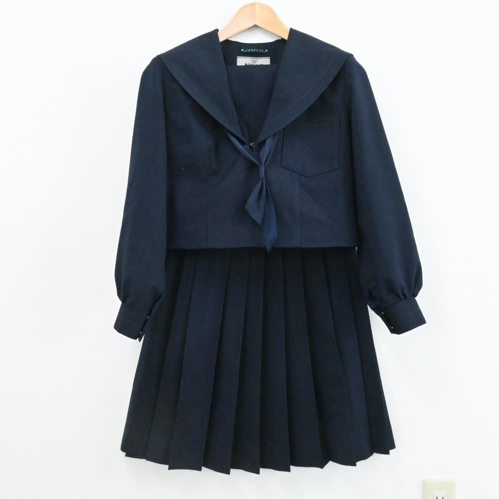 【中古】愛知県 愛知県立豊橋商業高等学校 女子制服 4点（セーラー服・シャツ・スカート）sf006328