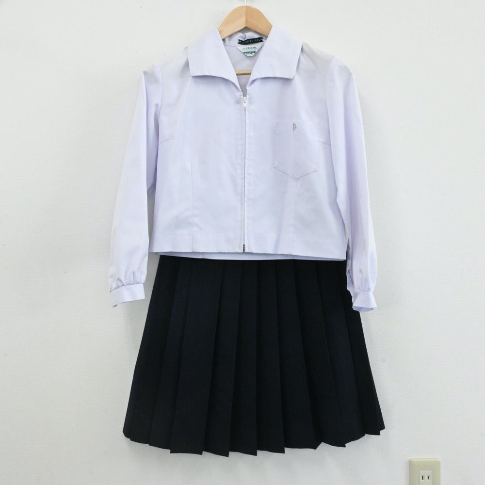 【中古】愛知県 愛知県立豊橋商業高等学校 女子制服 4点（セーラー服・シャツ・スカート）sf006328