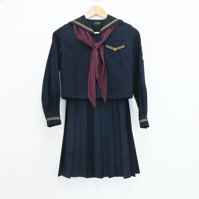 【中古】東京都 東洋英和女学院高等部 女子制服 3点（セーラー服・スカート）sf006344