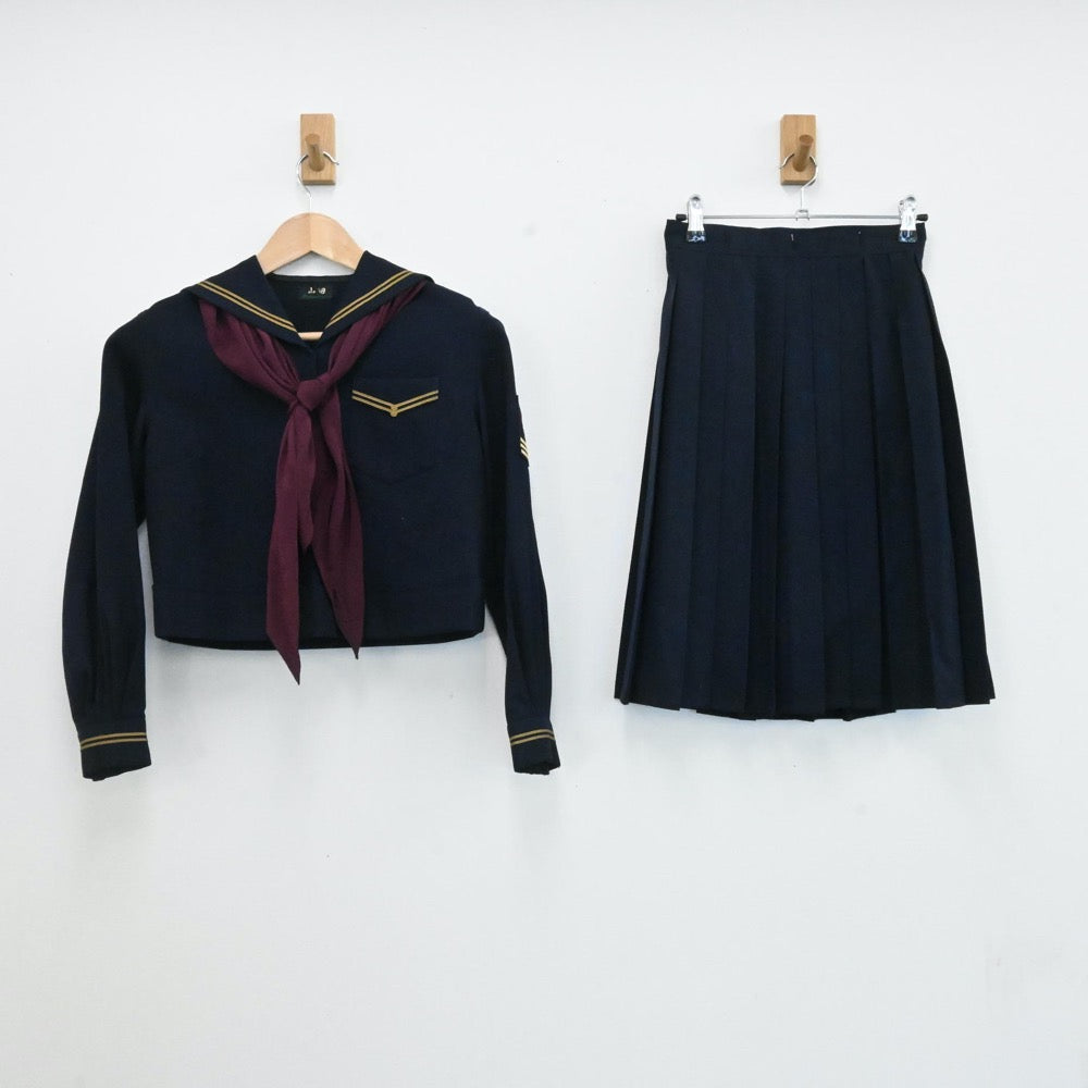 【中古】東京都 東洋英和女学院高等部 女子制服 3点（セーラー服・スカート）sf006344