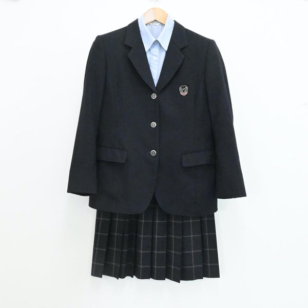 【中古】栃木県 黒羽高等学校 女子制服 3点（ブレザー・シャツ・スカート）sf006348