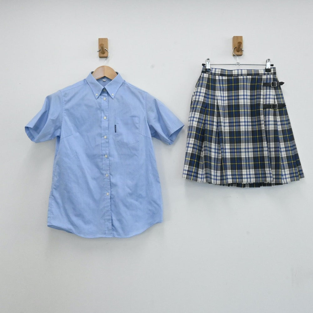 【中古】大阪府 追手門学院高等学校 女子制服 2点（シャツ・スカート）sf006356