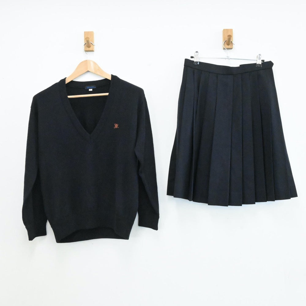 【中古】東京都 関東国際高等学校 女子制服 4点（セーラー服・ニット・スカート）sf006363