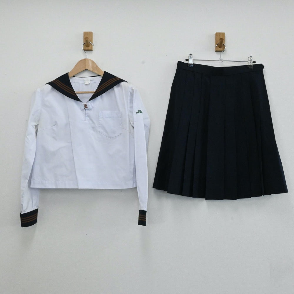 【中古】東京都 関東国際高校 女子制服 4点（セーラー服・スカート）sf006379