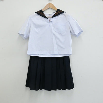 【中古】東京都 関東国際高校 女子制服 4点（セーラー服・スカート）sf006379