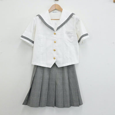 【中古】愛知県 豊田大谷高等学校 女子制服 2点（セーラー服・スカート）sf006383