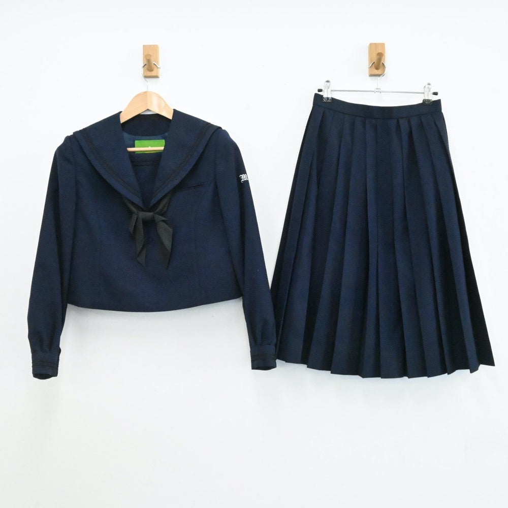 【中古】福岡県 三池高等学校 女子制服 4点（セーラー服・ニット・スカート）sf006384