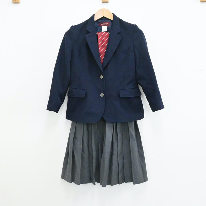 【中古】神奈川県 南林間中学校 女子制服 5点（ブレザー・ベスト・スカート）sf006393