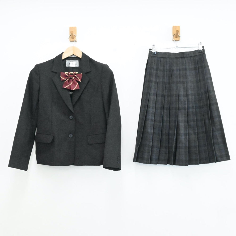 【中古】岐阜県 岐阜済美学院 済美高等学校 女子制服 4点（ブレザー・ニット・スカート）sf006401