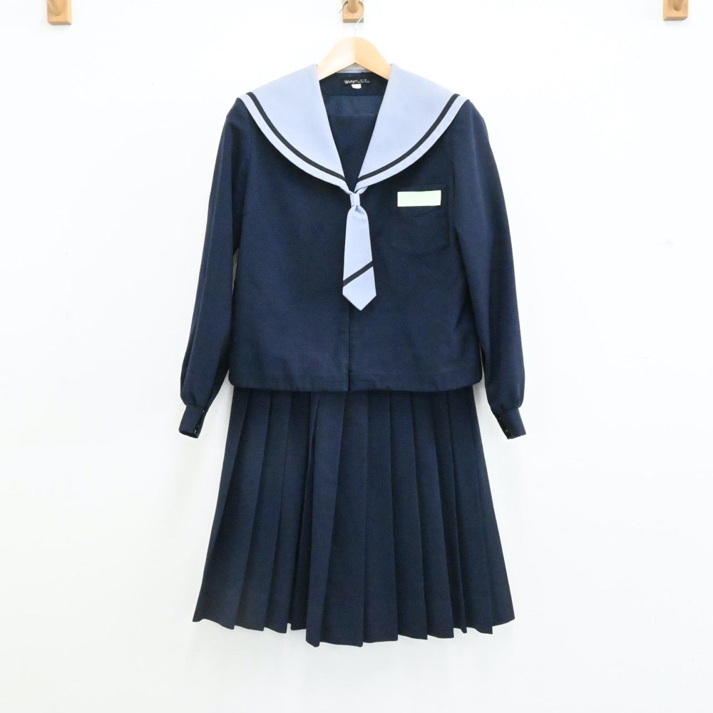 【中古】宮崎県 久峰中学校 女子制服 3点（セーラー服・スカート）sf006406