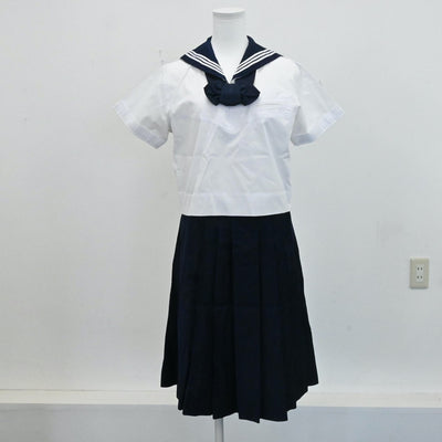 【中古】埼玉県 大妻高校 女子制服 5点（セーラー服・スカート）sf006419