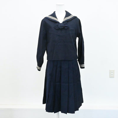 【中古】埼玉県 大妻高校 女子制服 3点（セーラー服・スカート）sf006420