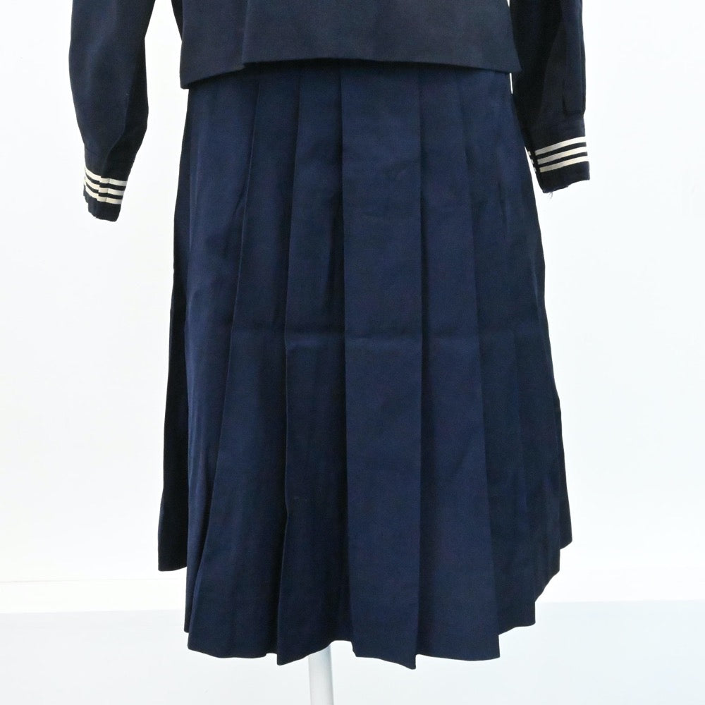 【中古】埼玉県 大妻高校 女子制服 3点（セーラー服・スカート）sf006420