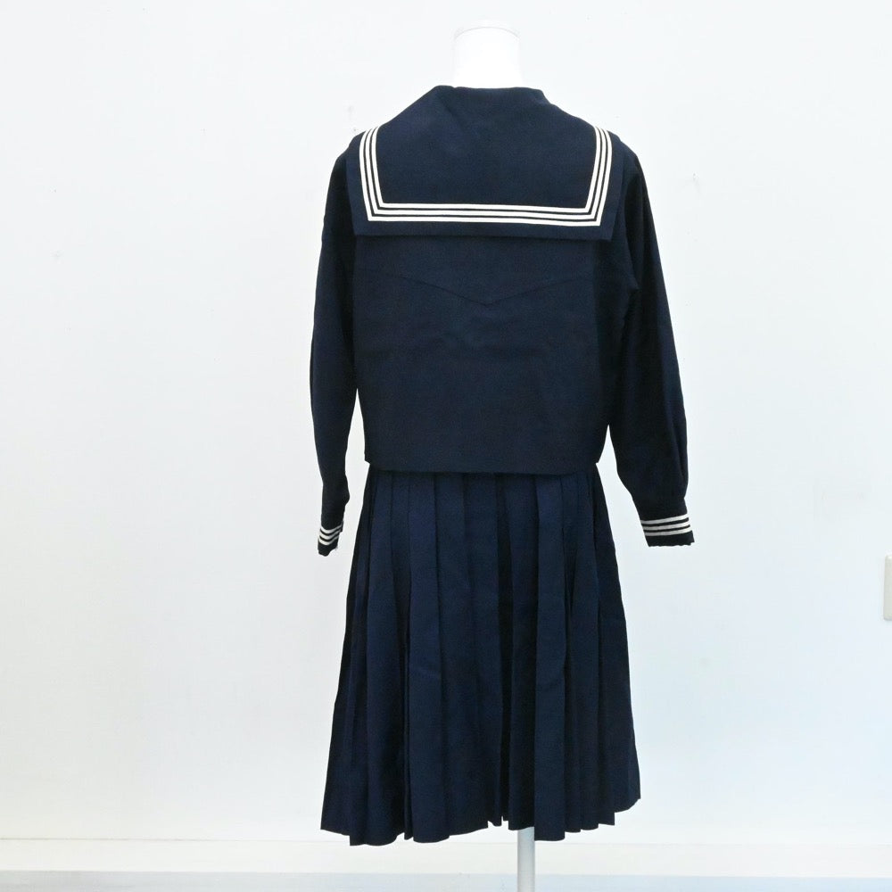 【中古】埼玉県 大妻高校 女子制服 3点（セーラー服・スカート）sf006420