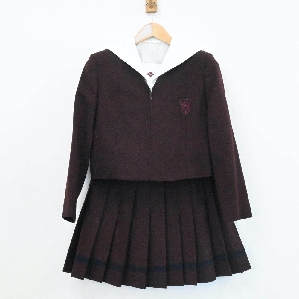 【中古】群馬県 共愛学園高校 女子制服 5点（ブレザー・シャツ・ベスト・ニット・スカート）sf006428