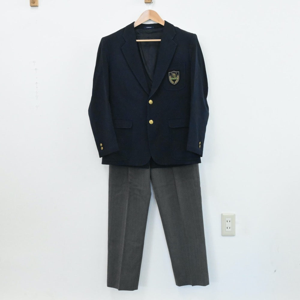 【中古】東京都 豊島学院高等学校 男子制服 3点（ブレザー・ズボン）sf006446