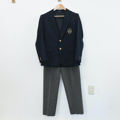 【中古】東京都 豊島学院高等学校 男子制服 3点（ブレザー・ズボン）sf006446