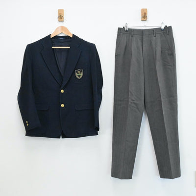 【中古】東京都 豊島学院高等学校 男子制服 3点（ブレザー・ズボン）sf006446